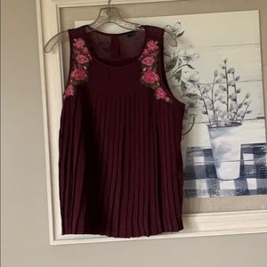 Burgundy top